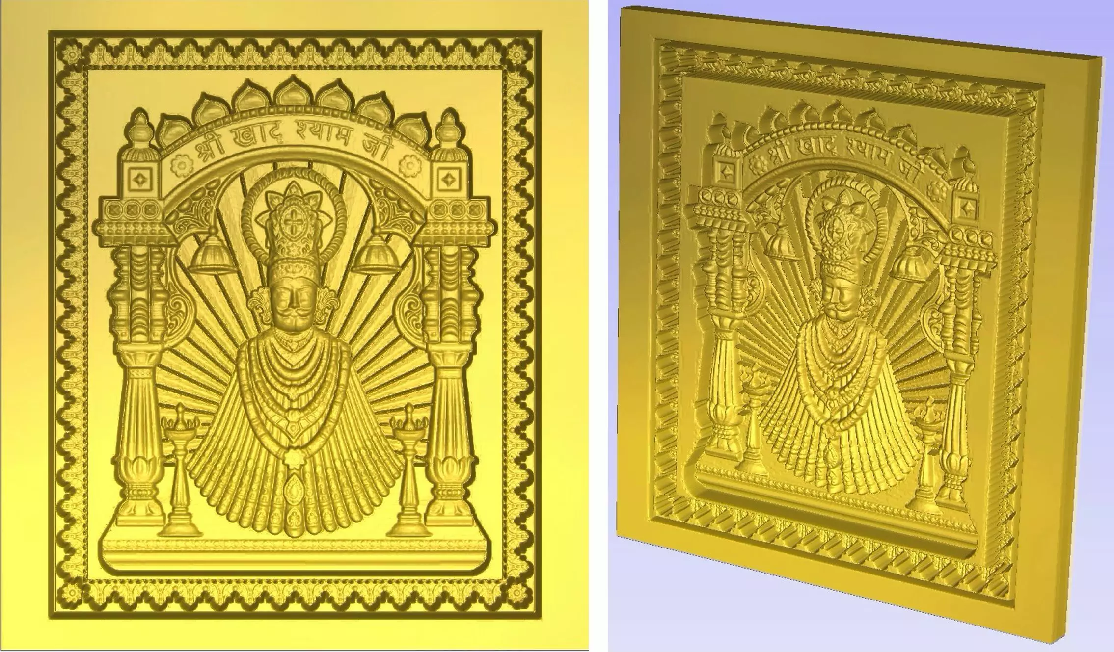 khatu shyam murti relief file 3D print model_2