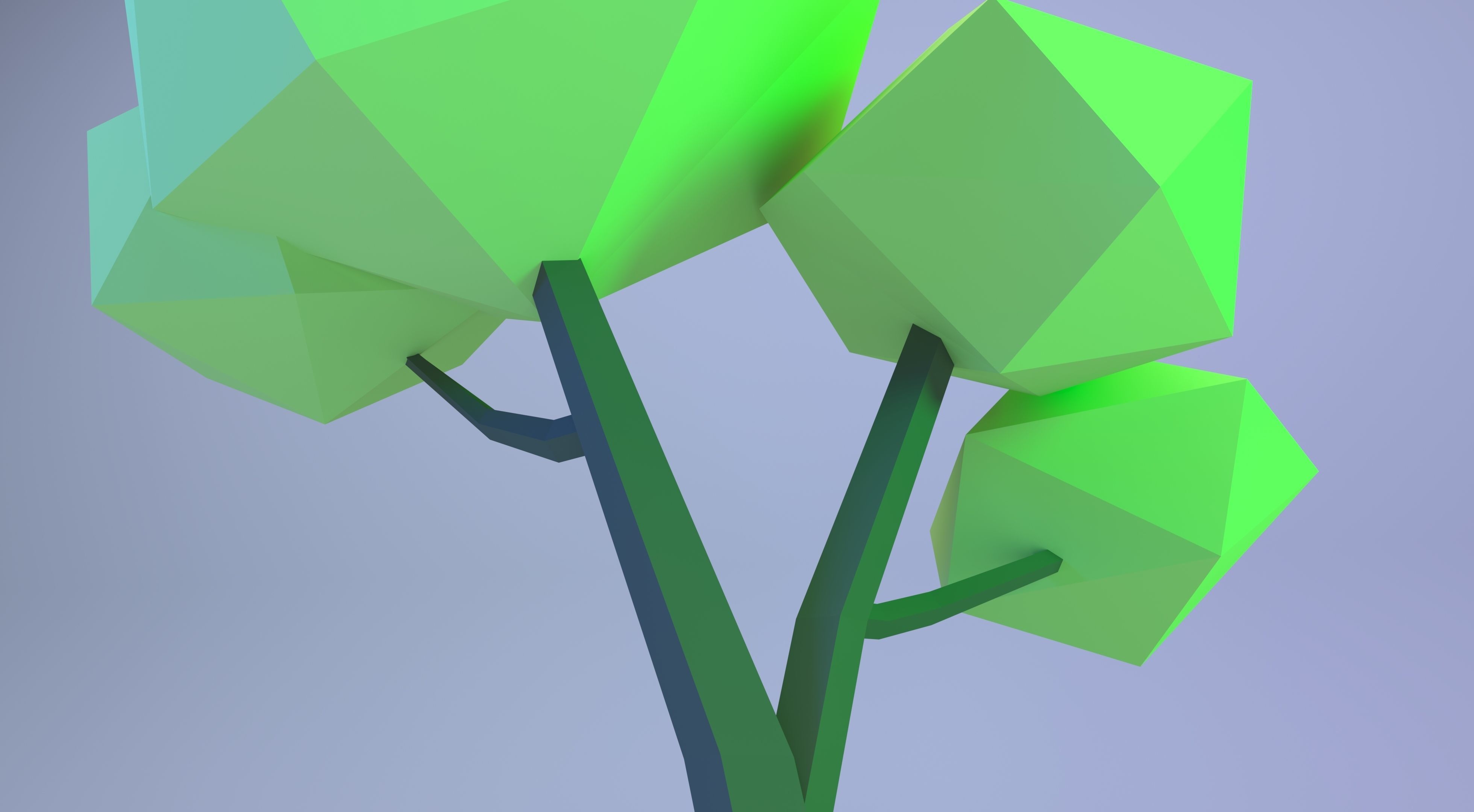 Low Poly Polygon Tree 5 Low-poly 3D model_4