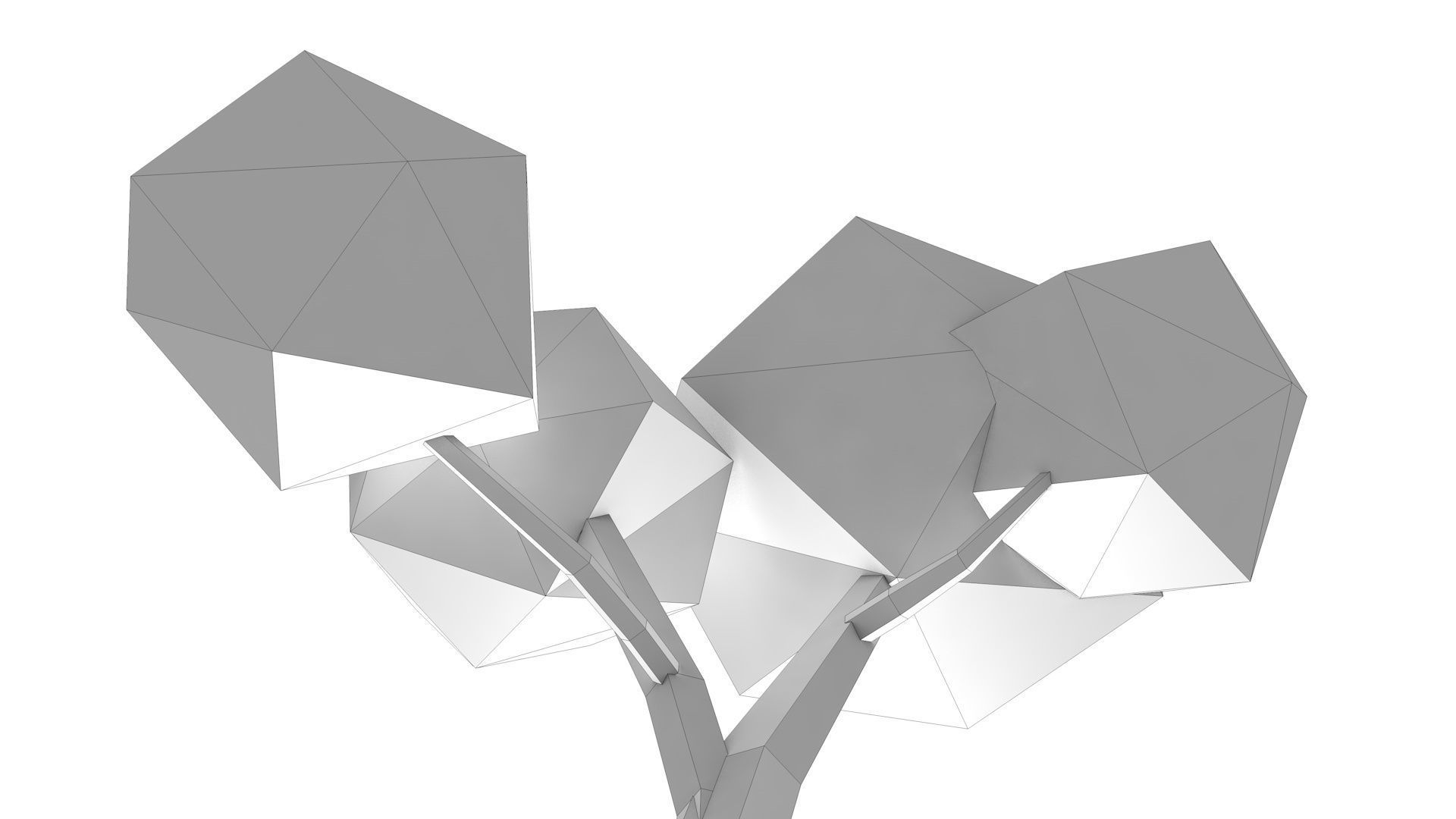 Low Poly Polygon Tree 5 Low-poly 3D model_10