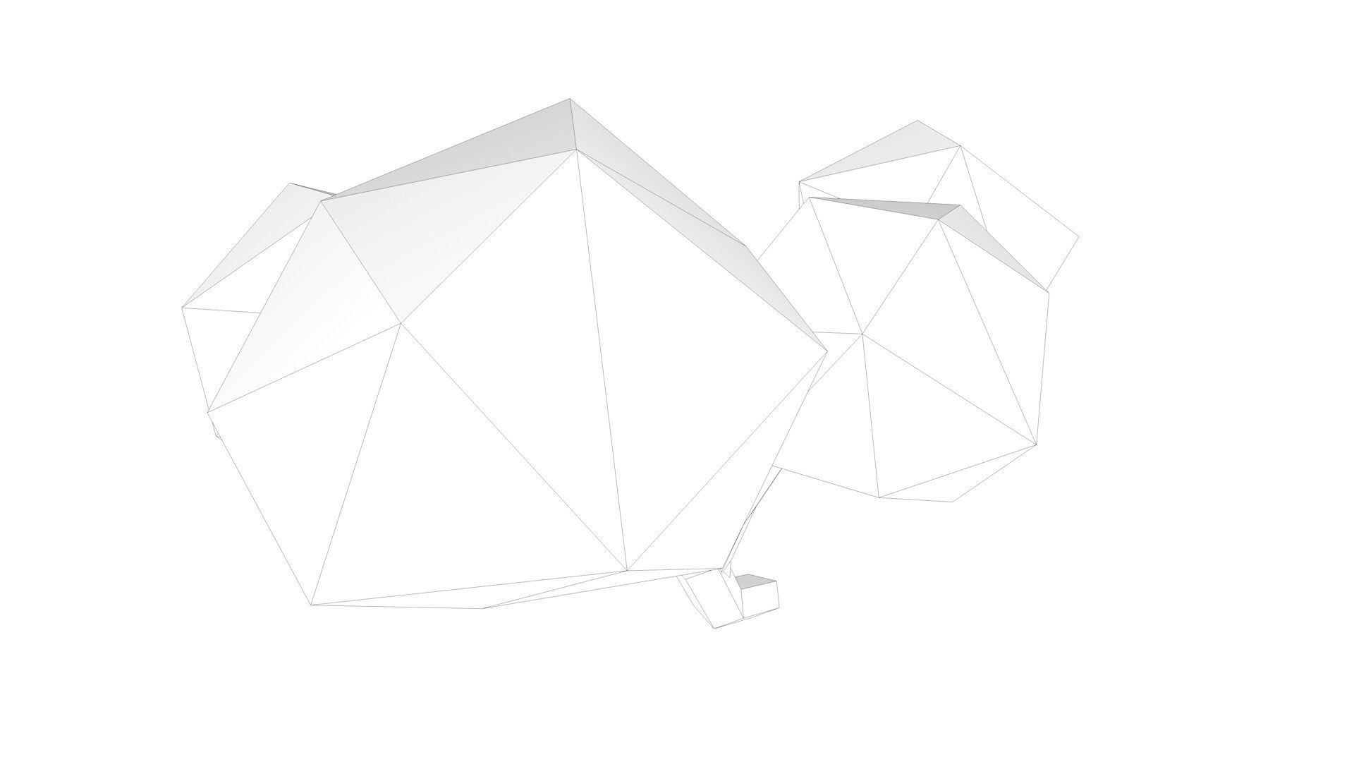 Low Poly Polygon Tree 5 Low-poly 3D model_8