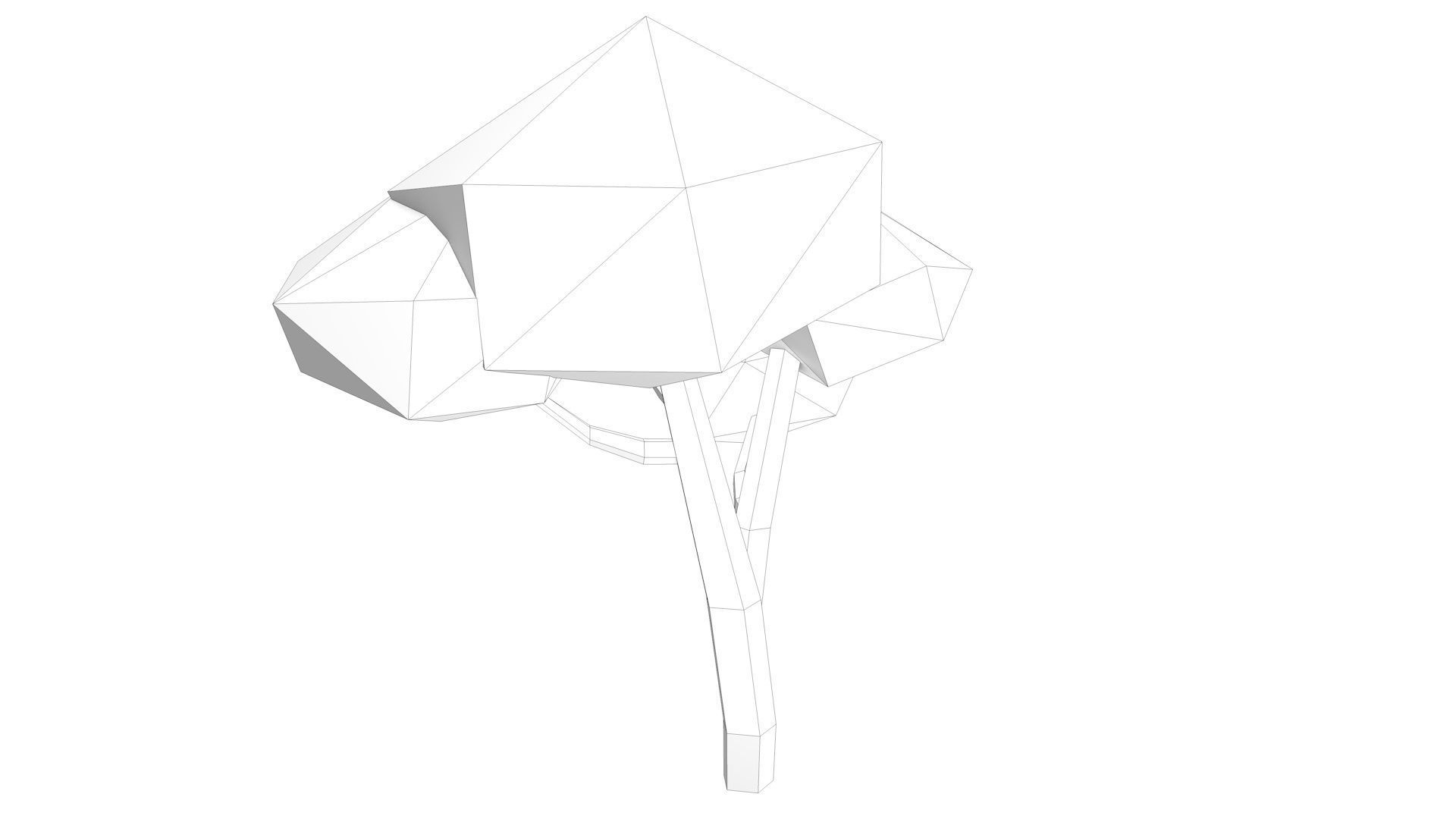 Low Poly Polygon Tree 5 Low-poly 3D model_6