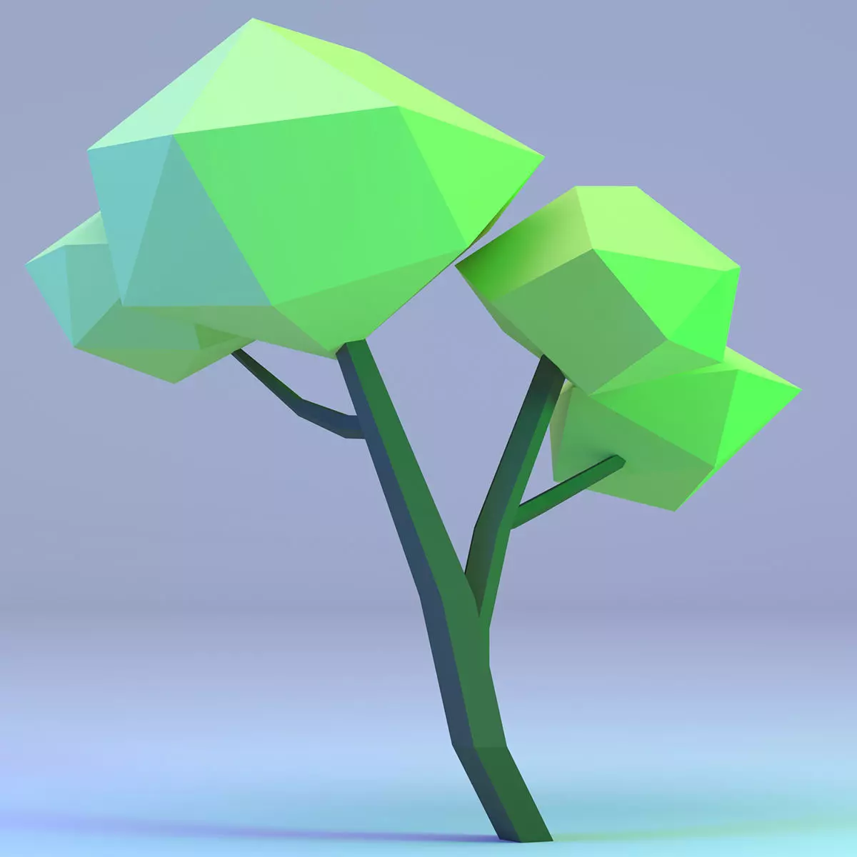 Low Poly Polygon Tree 5 Low-poly 3D model_0