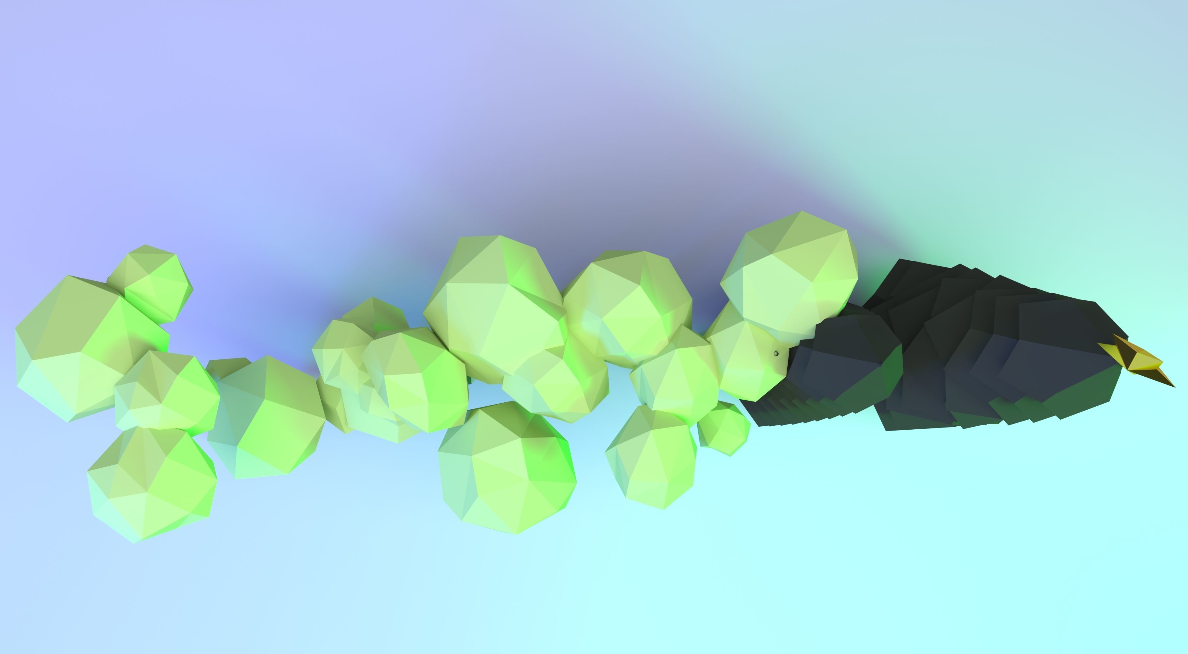 Low Poly Polygon Tree Collection  Low-poly 3D model_8
