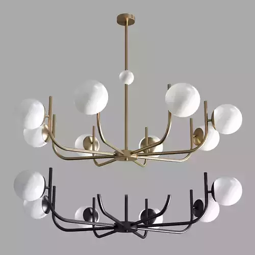 Maytoni Pendant Lamp Rendez-vous gold and black Low-poly 3D model