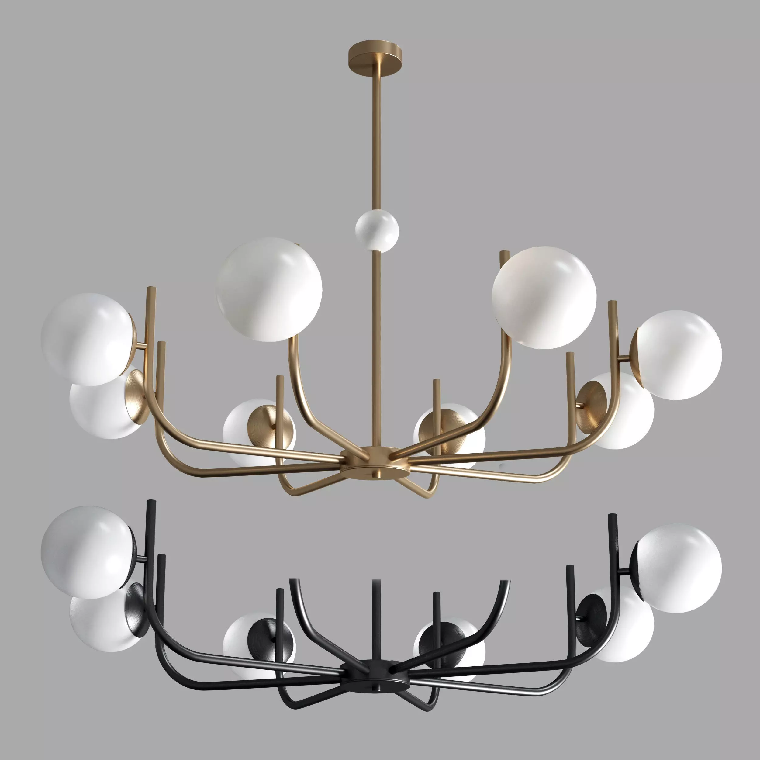 Maytoni Pendant Lamp Rendez-vous gold and black Low-poly 3D model_0