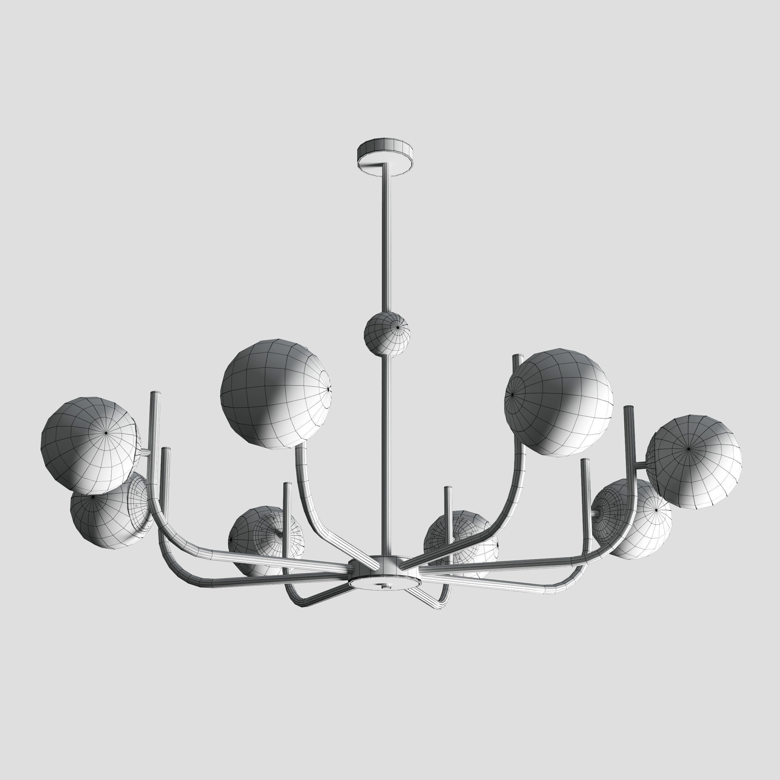 Maytoni Pendant Lamp Rendez-vous gold and black Low-poly 3D model_4