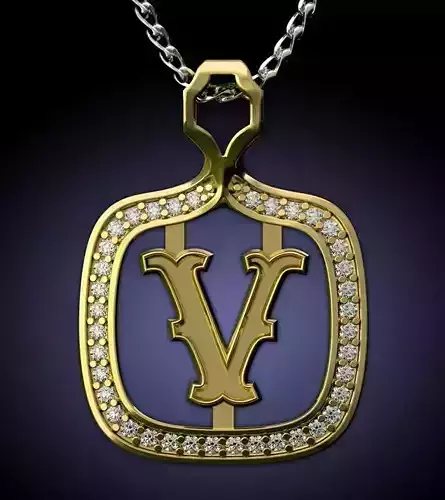 V Letter Pendant