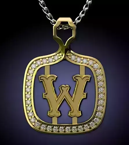 W Letter Pendant