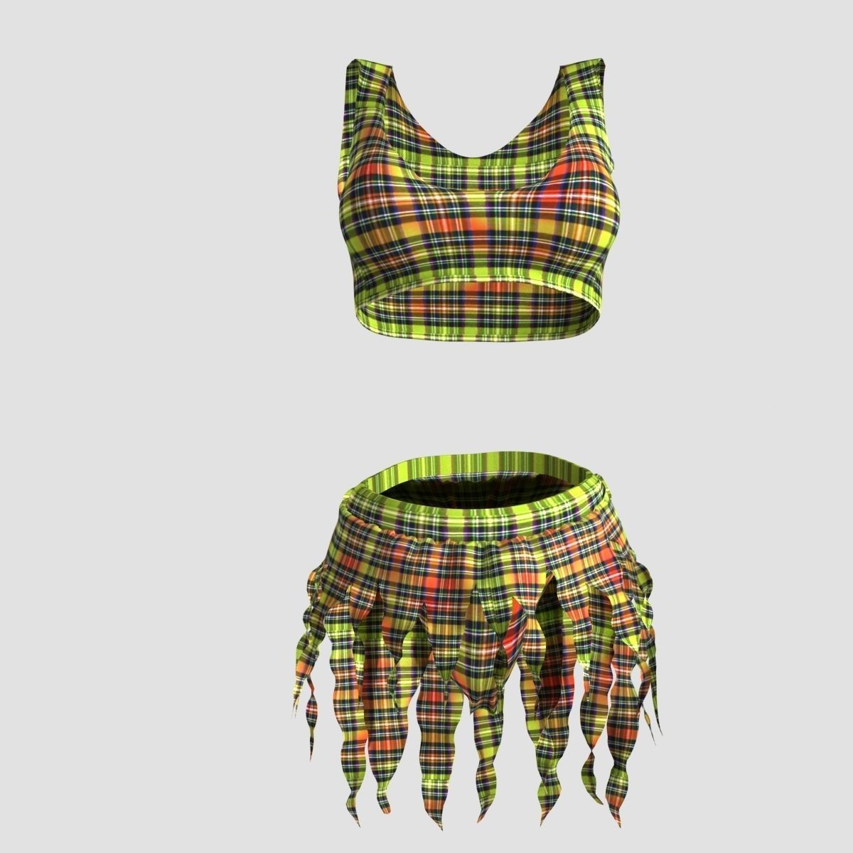 Young woman or girl swimsuit 3D model_4