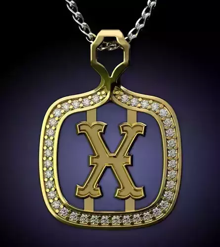 X Letter Pendant