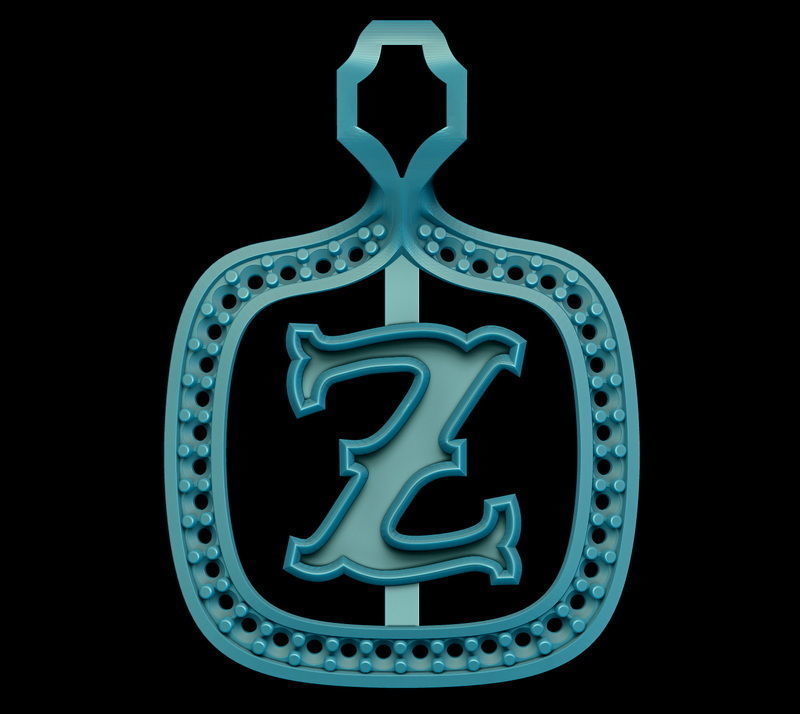 Z Letter Pendant 3D print model_2
