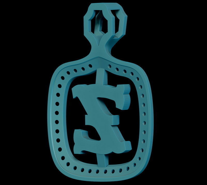 Z Letter Pendant 3D print model_6