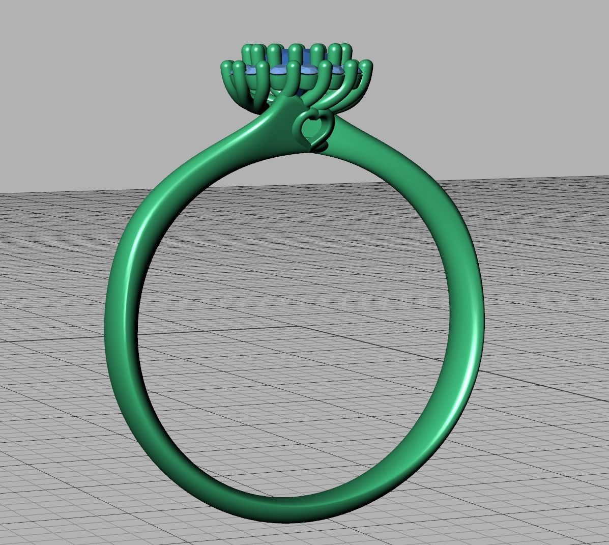 Engagement Solitaire ring 30 pointer Stone Own design 3dmodel 3D print model_35