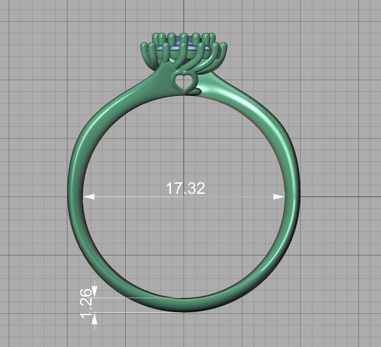 Engagement Solitaire ring 30 pointer Stone Own design 3dmodel 3D print model_31