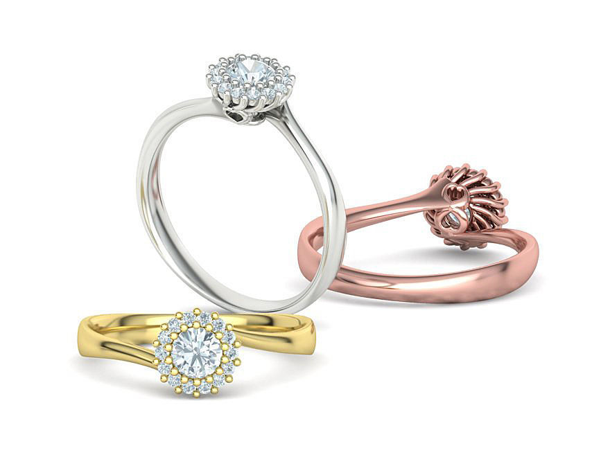 Engagement Solitaire ring 30 pointer Stone Own design 3dmodel 3D print model_7