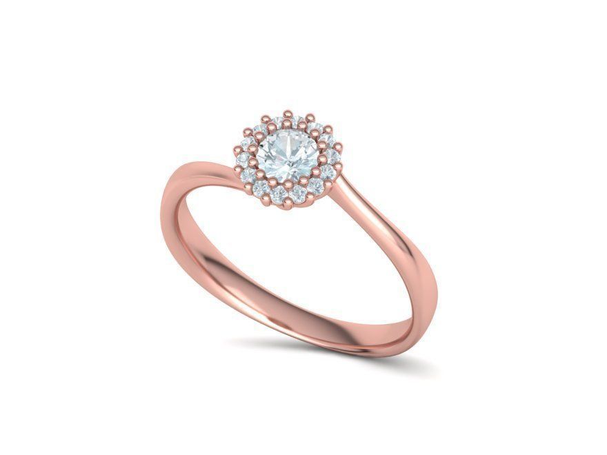 Engagement Solitaire ring 30 pointer Stone Own design 3dmodel 3D print model_23