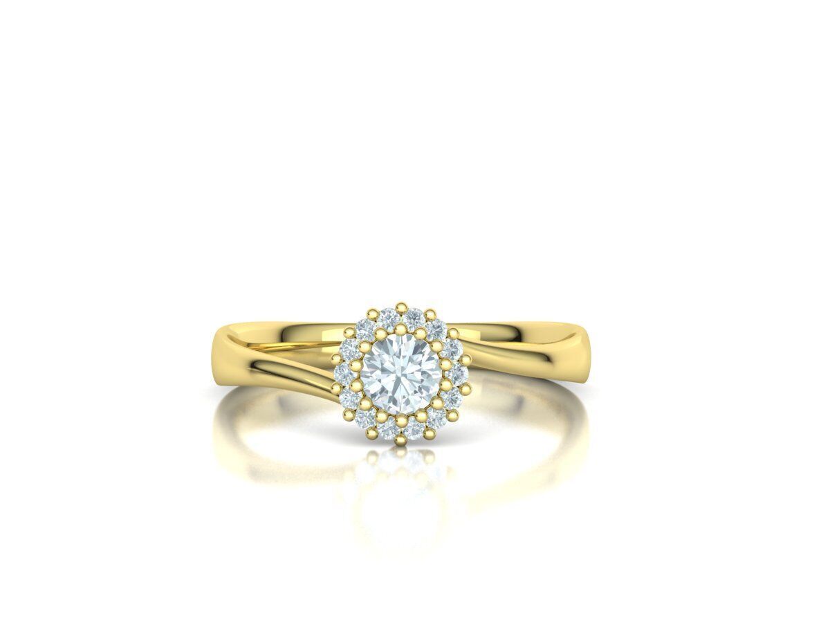 Engagement Solitaire ring 30 pointer Stone Own design 3dmodel 3D print model_5