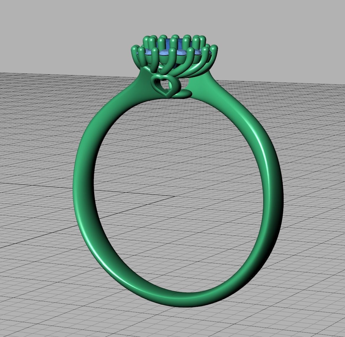 Engagement Solitaire ring 30 pointer Stone Own design 3dmodel 3D print model_34