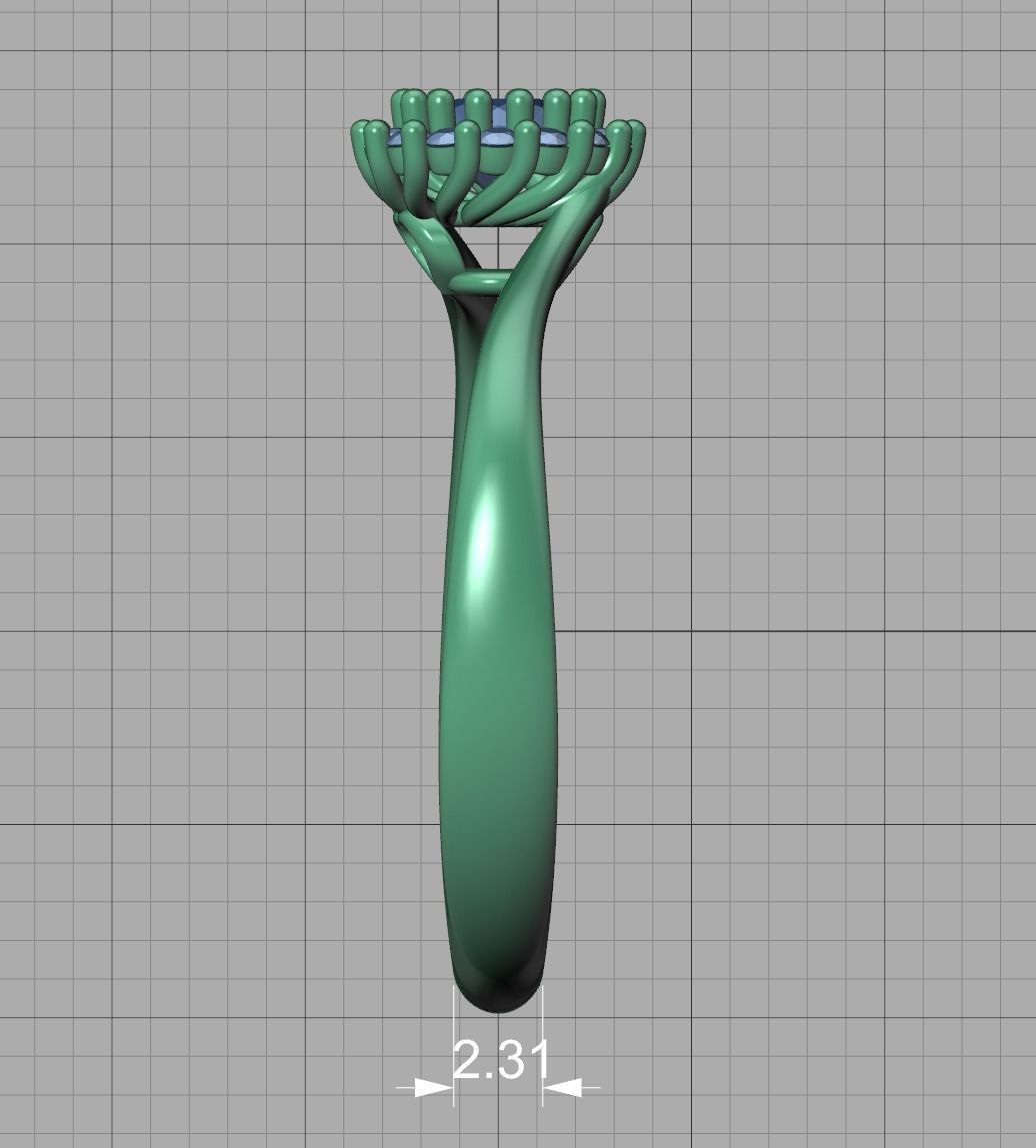 Engagement Solitaire ring 30 pointer Stone Own design 3dmodel 3D print model_32