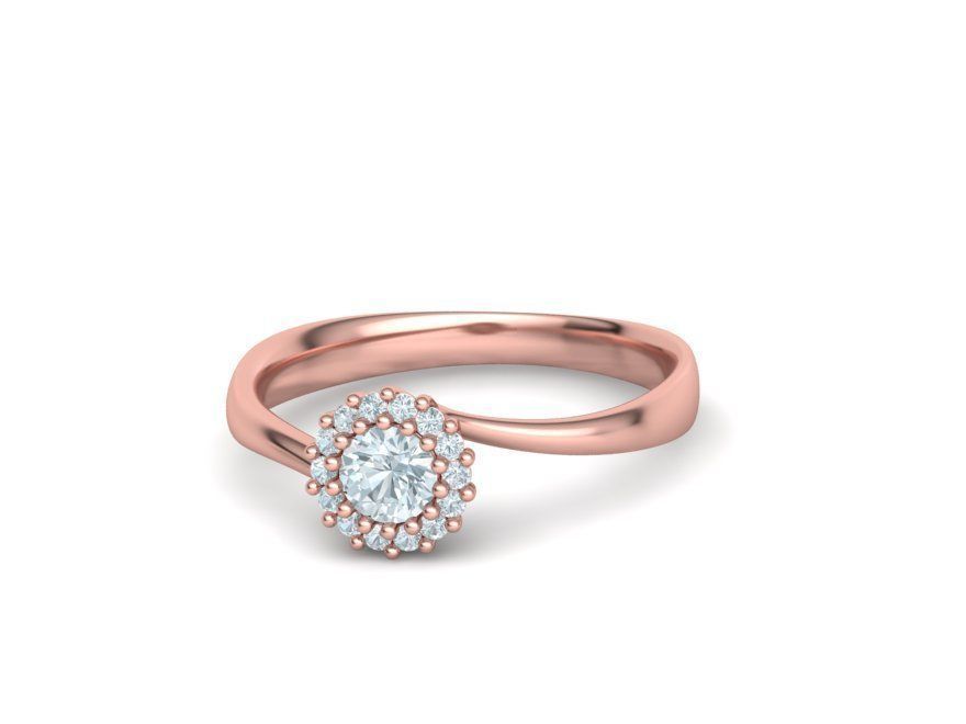 Engagement Solitaire ring 30 pointer Stone Own design 3dmodel 3D print model_14