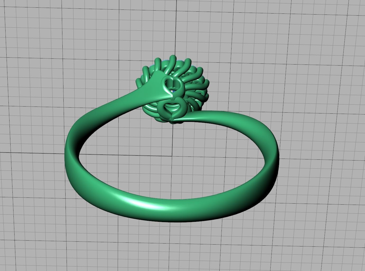 Engagement Solitaire ring 30 pointer Stone Own design 3dmodel 3D print model_30