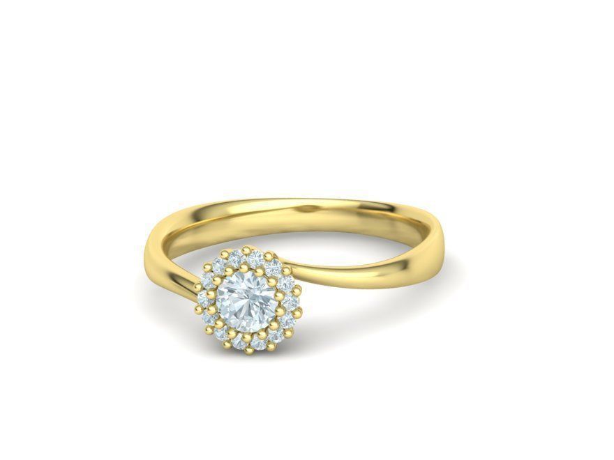 Engagement Solitaire ring 30 pointer Stone Own design 3dmodel 3D print model_16