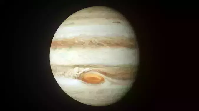 Photorealistic Jupiter 16k textures - Low-poly 3D model