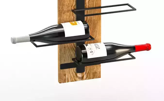 Wine shelf 3D model