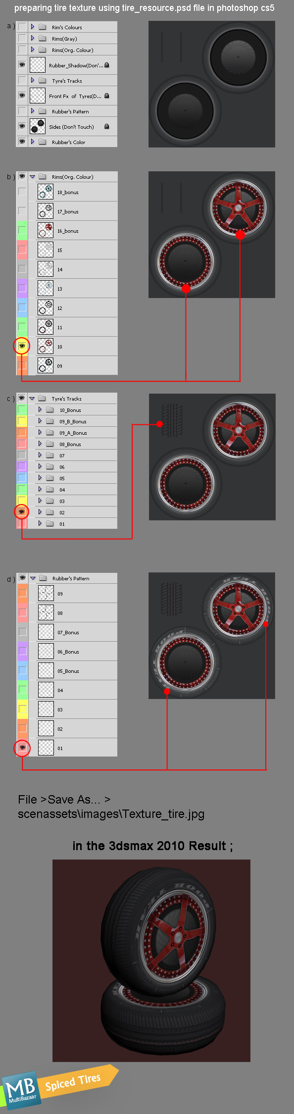 Spiced Tire Low-poly 3D model_4
