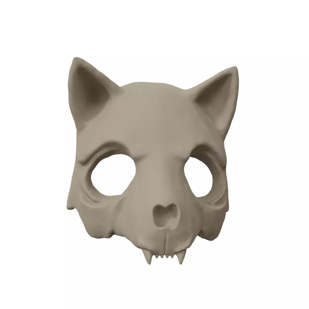 Cat skull mask 3D print model