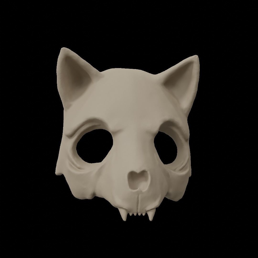 Cat skull mask 3D model 3D printable CGTrader