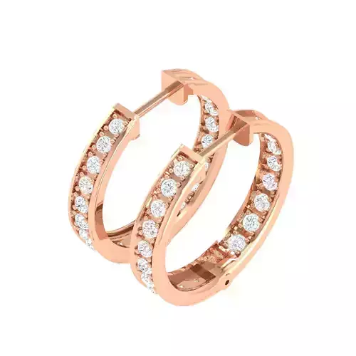 Women Earrings 3dm stl render detail 