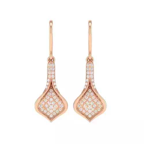 Women Earrings 3dm stl render detail  3D print model