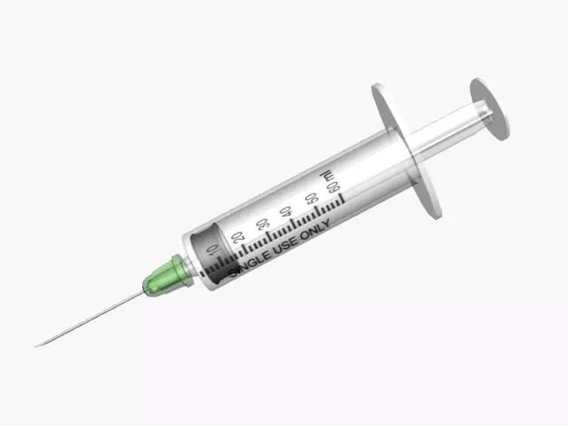 syringe injection Low-poly 3D model_0