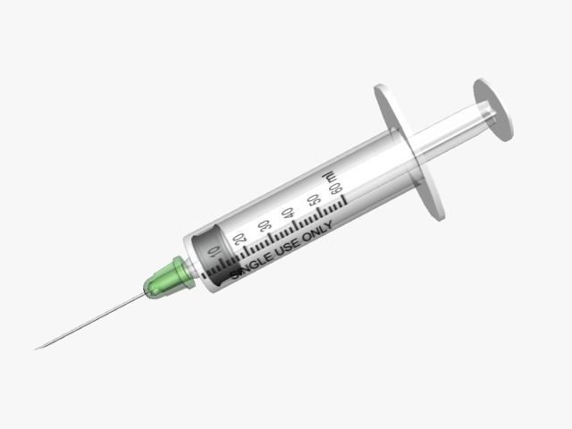 syringe injection Low-poly 3D model_1