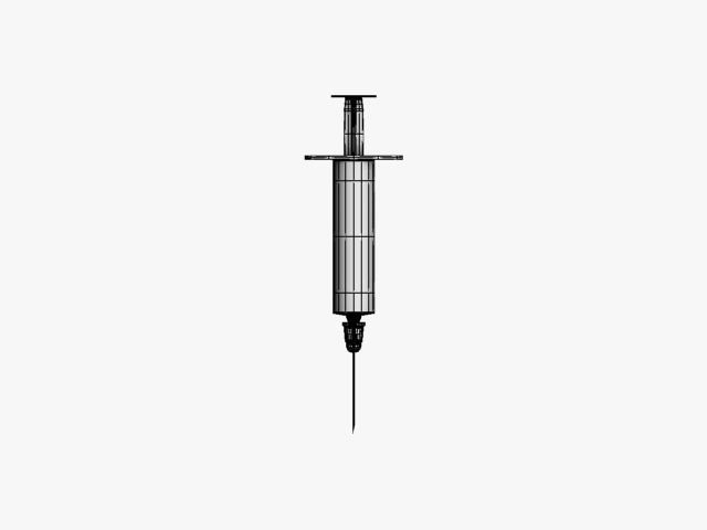 syringe injection Low-poly 3D model_5