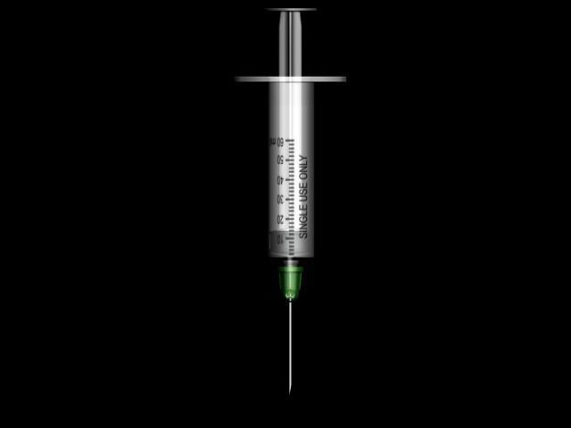 syringe injection Low-poly 3D model_7