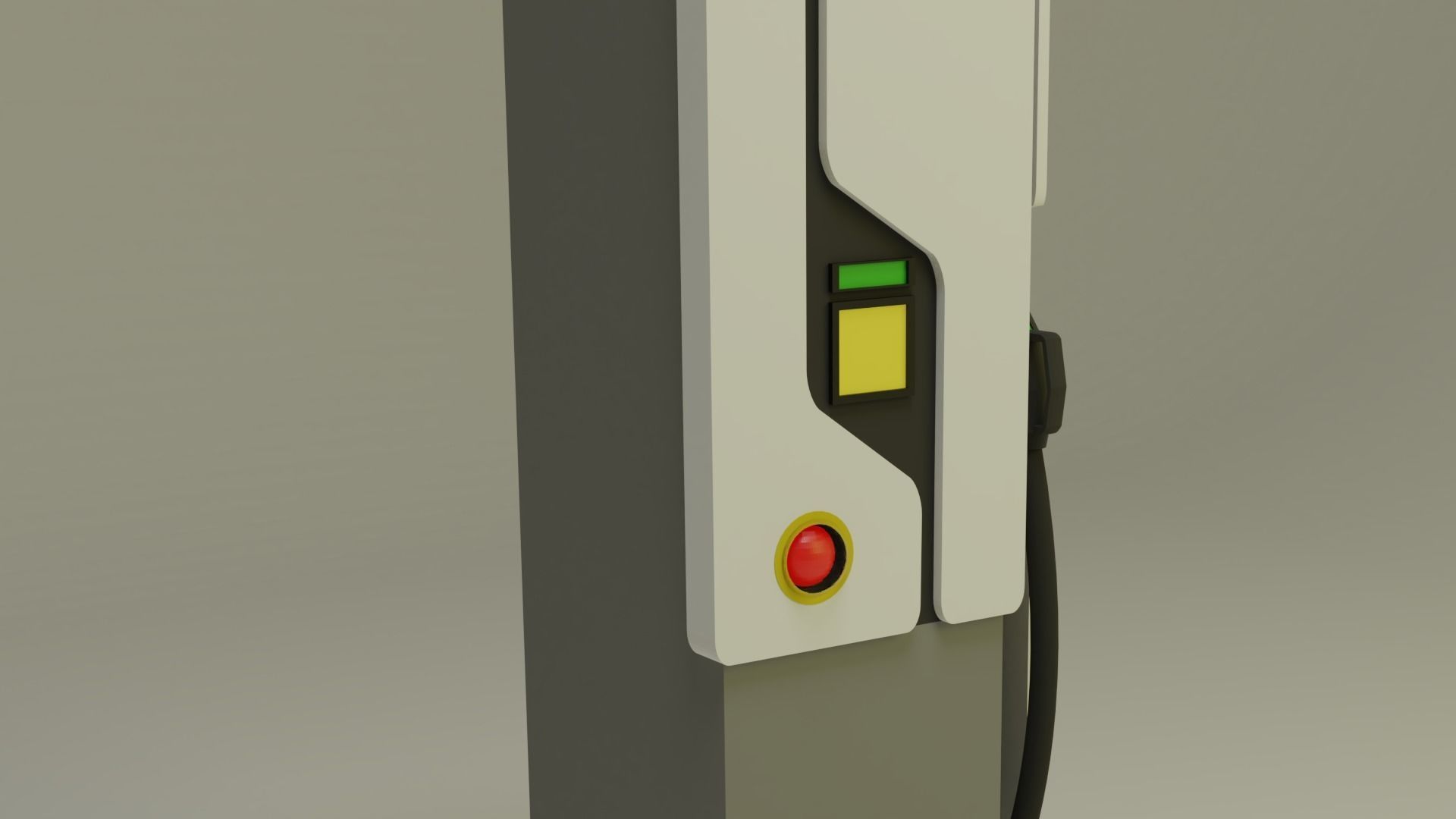 Charging Station Low-poly 3D model_4