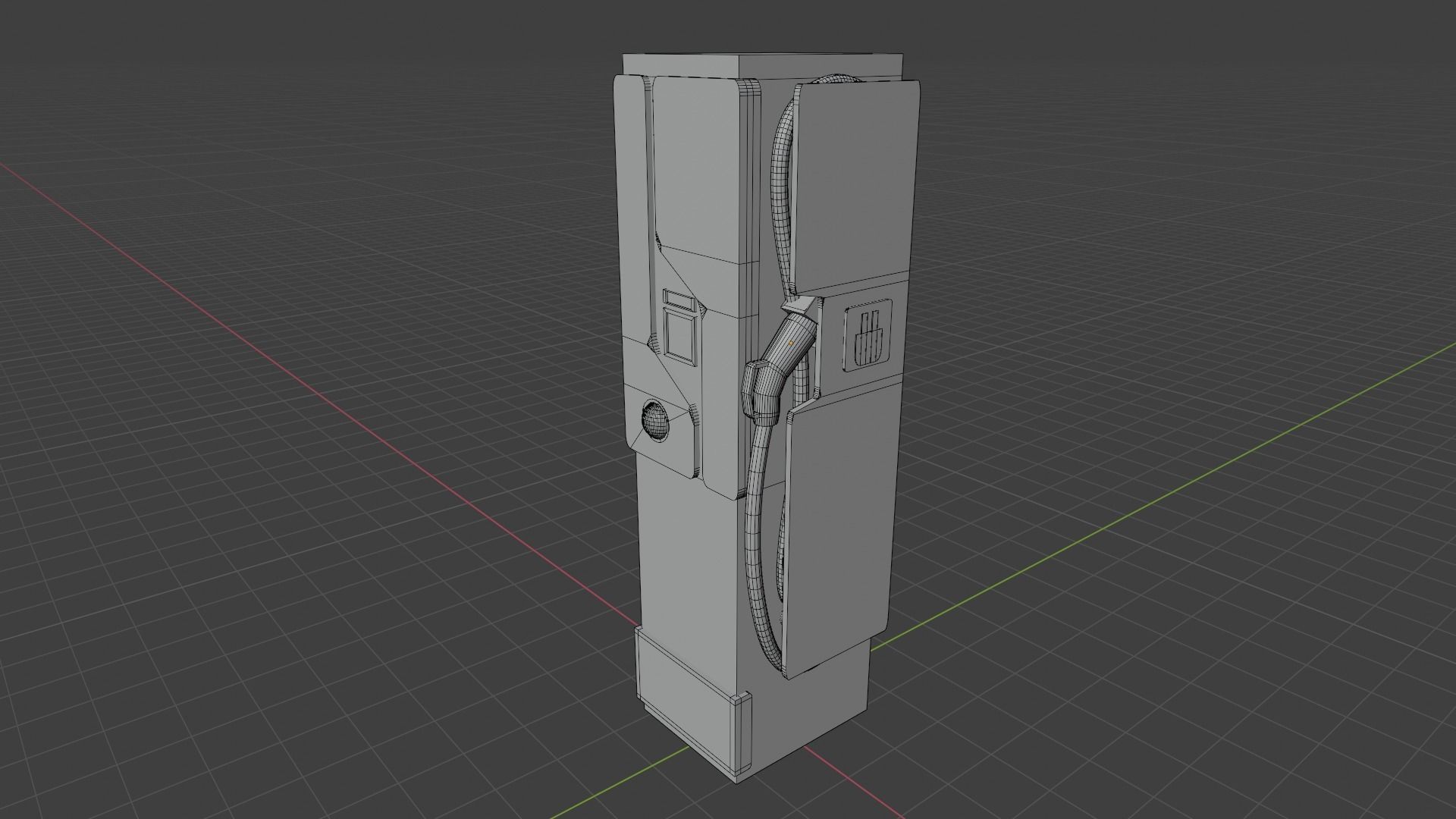 Charging Station Low-poly 3D model_6