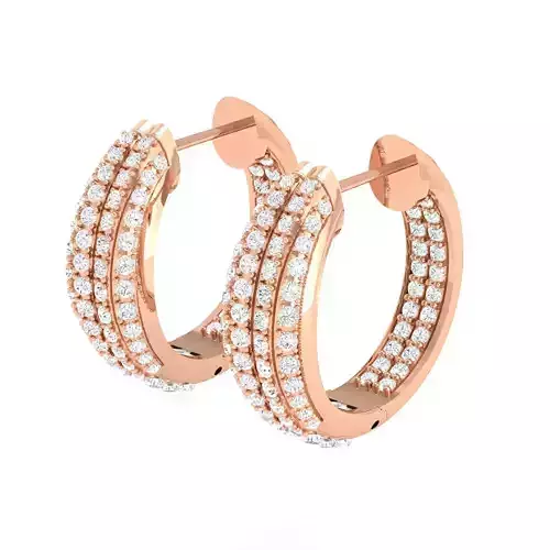 Women Earrings 3dm stl render detail 