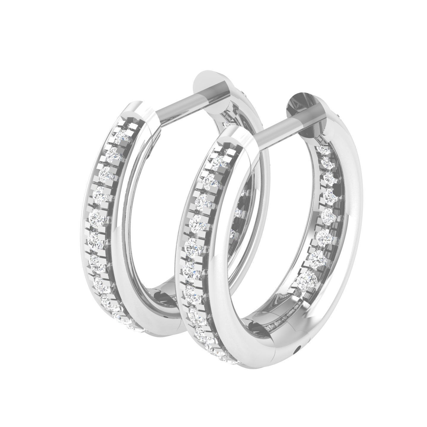 Women Earrings 3dm stl render detail  3D print model_5