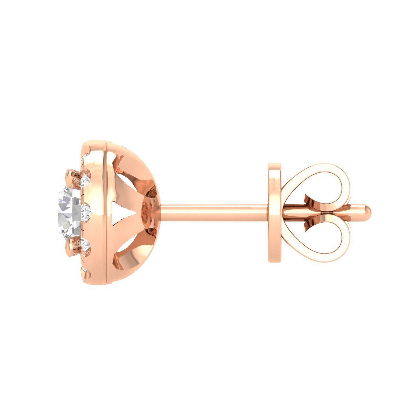 Women Round Earrings 3dm stl render detail 3D print model_1