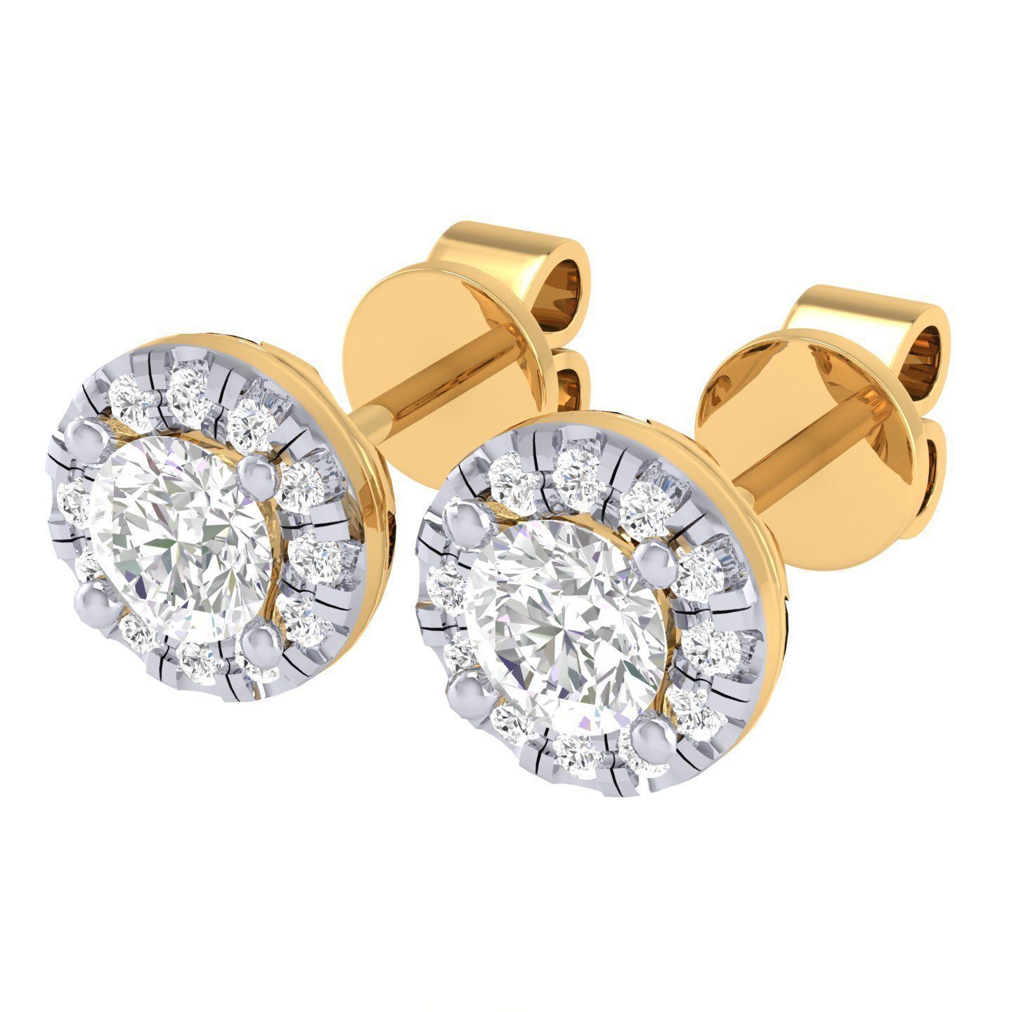 Women Round Earrings 3dm stl render detail 3D print model_8