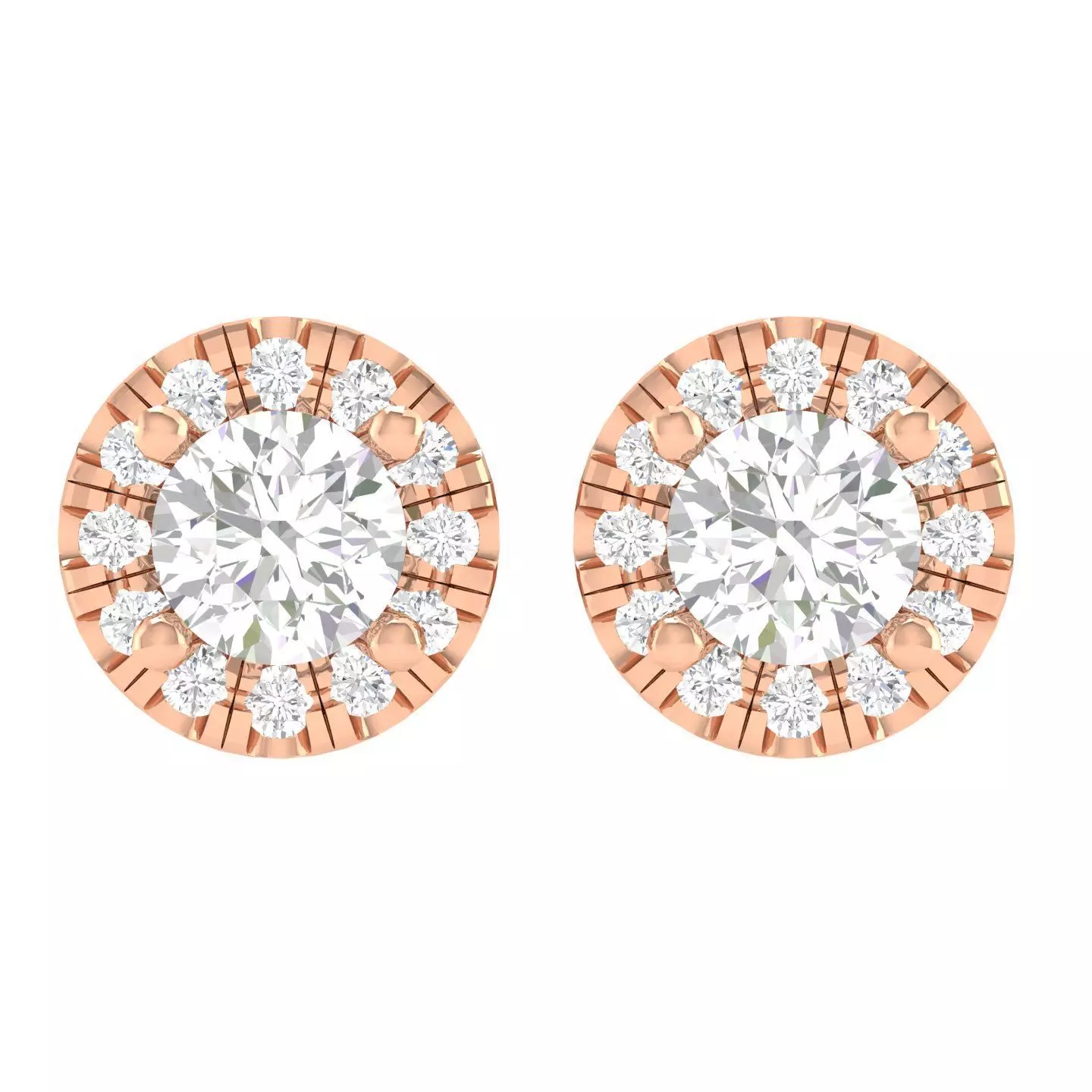 Women Round Earrings 3dm stl render detail 3D print model_0