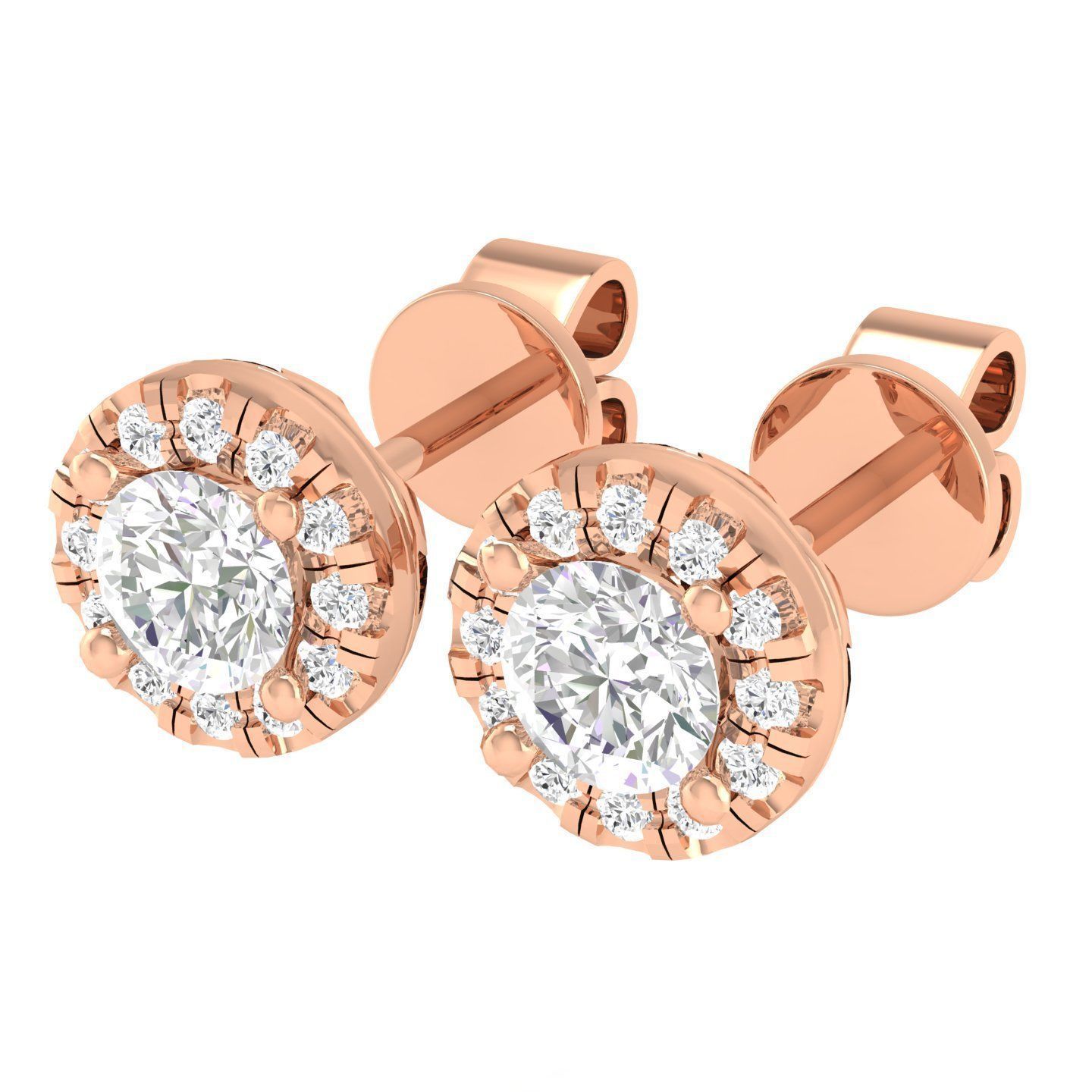 Women Round Earrings 3dm stl render detail 3D print model_2