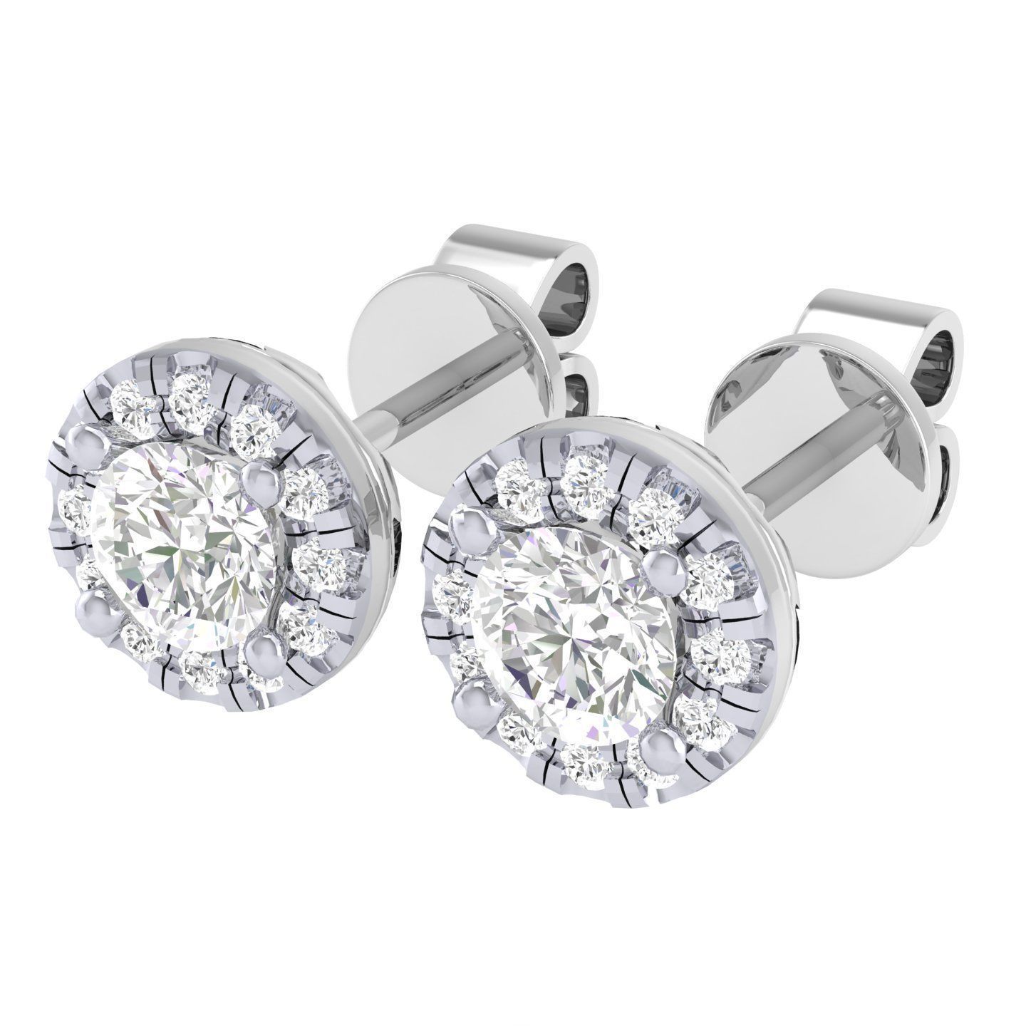 Women Round Earrings 3dm stl render detail 3D print model_5