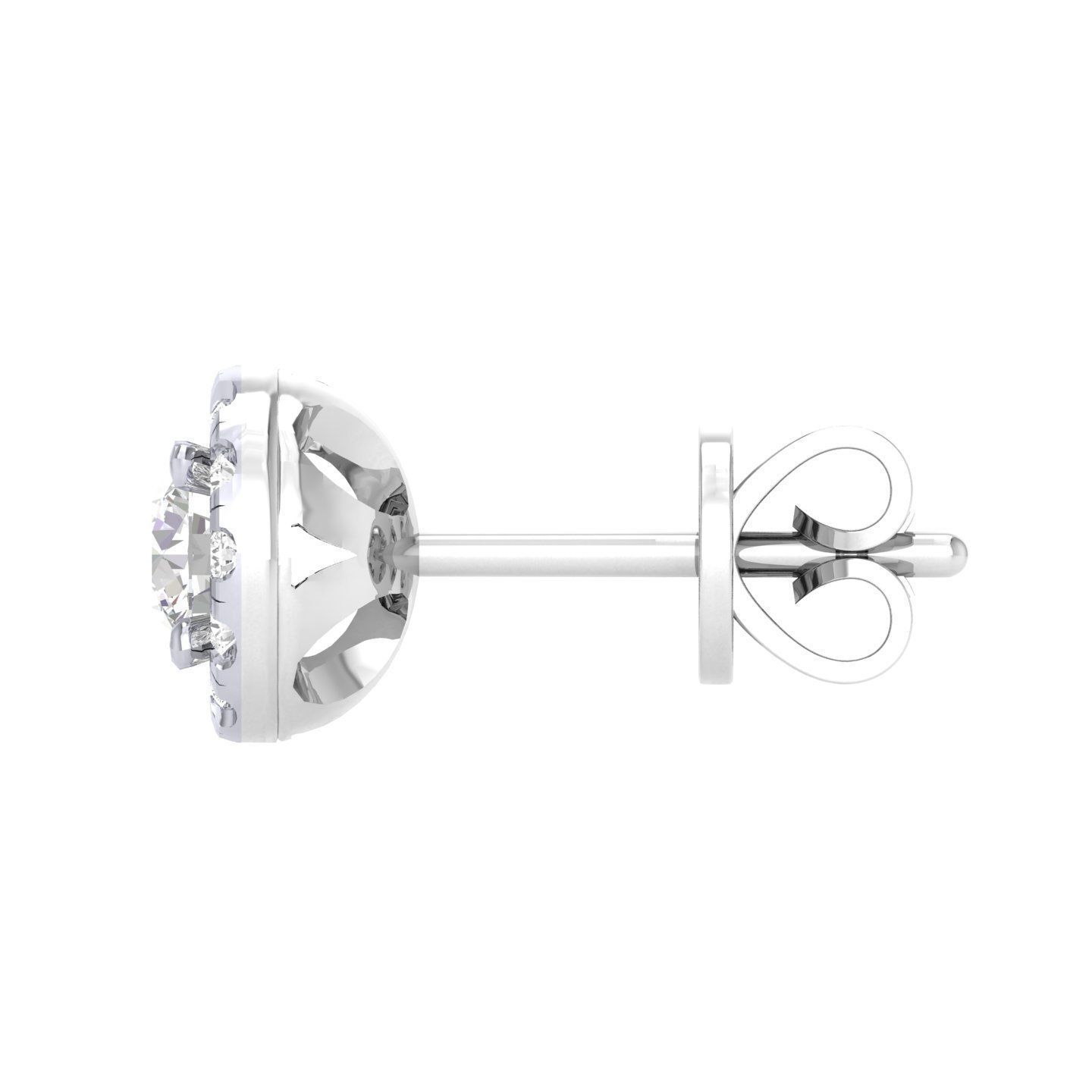 Women Round Earrings 3dm stl render detail 3D print model_4