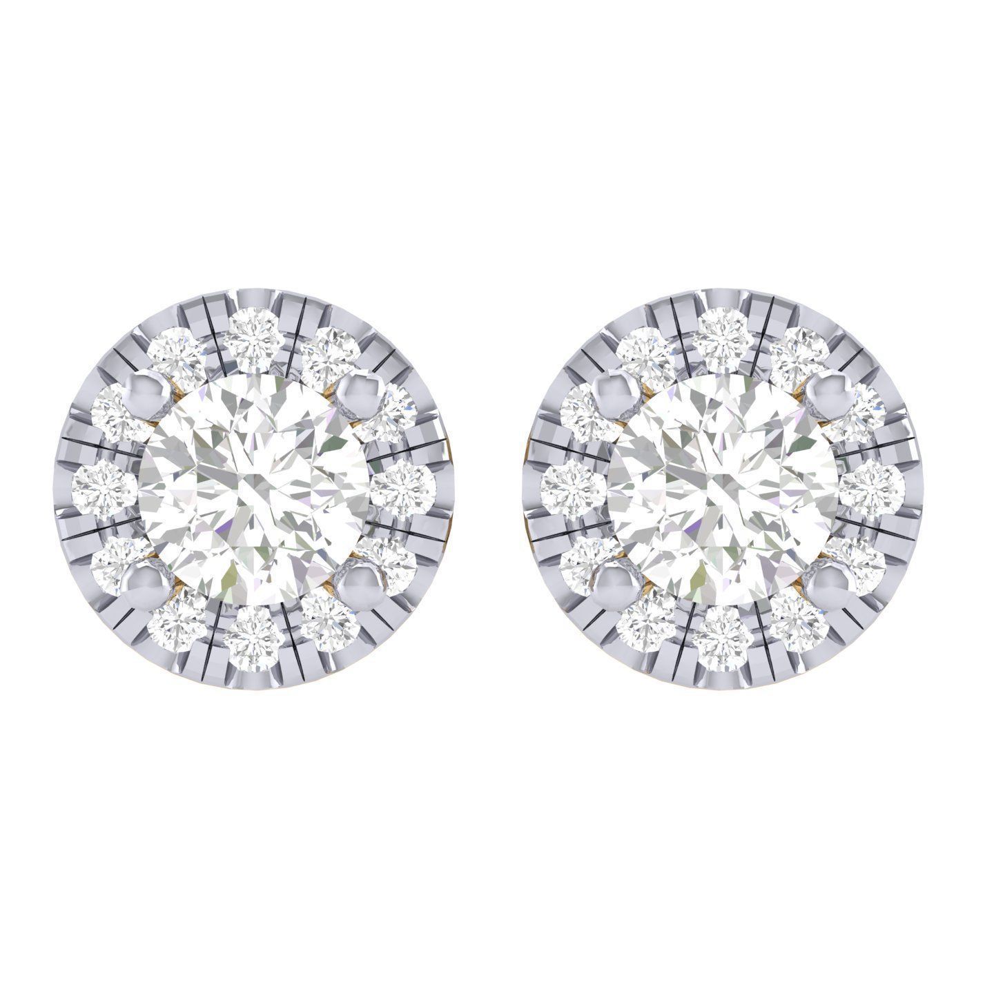 Women Round Earrings 3dm stl render detail 3D print model_6