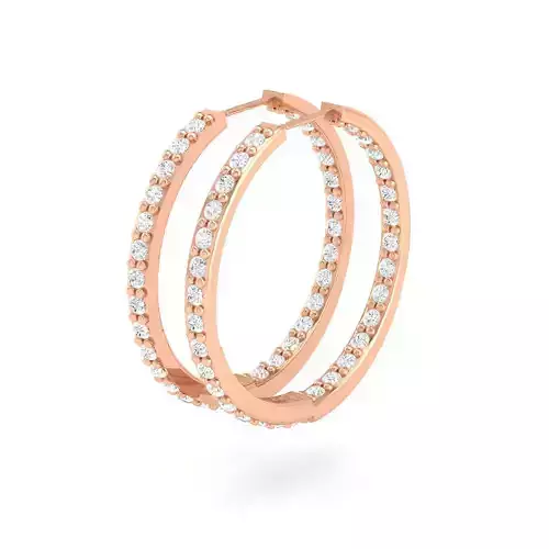 Women Earrings 3dm stl render detail 