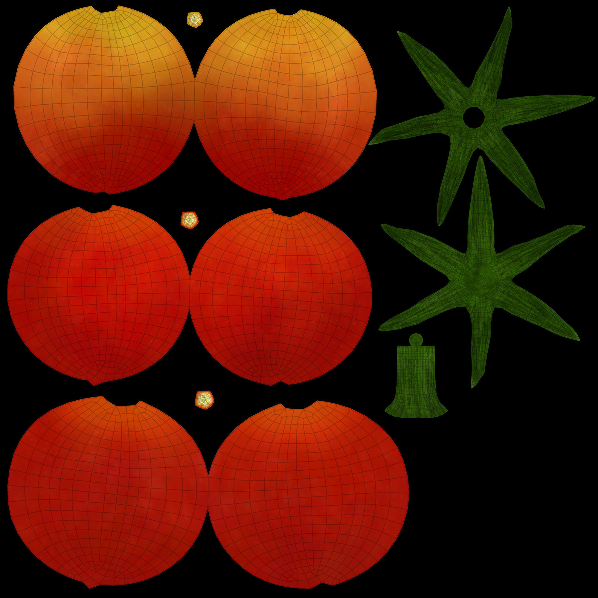 Tomatoes three 3D model_8